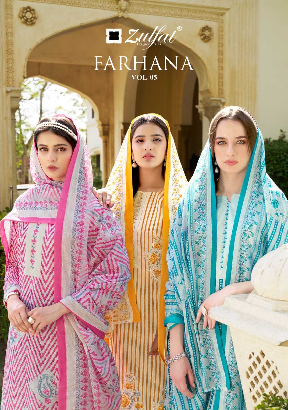 farhana vol 5 by zulfat fancy comfortable cotton pakistani salwar suit dress material