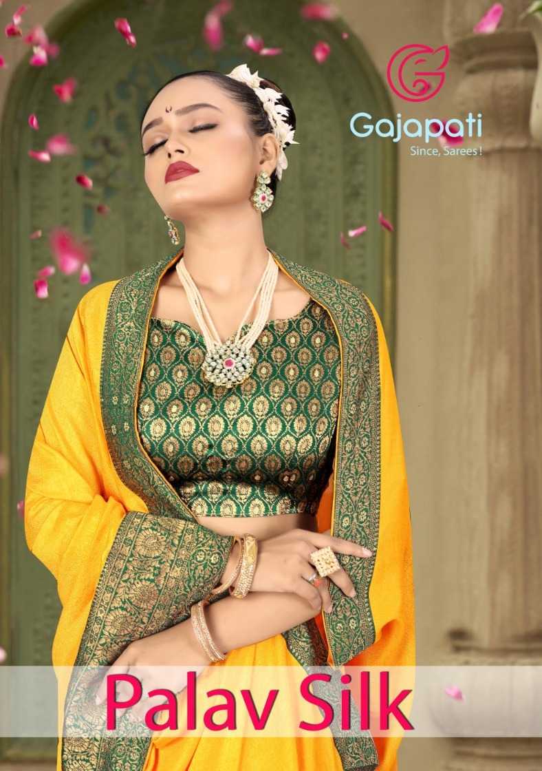 gajapati sarees palav silk new style vichitra fashionable design saree exports