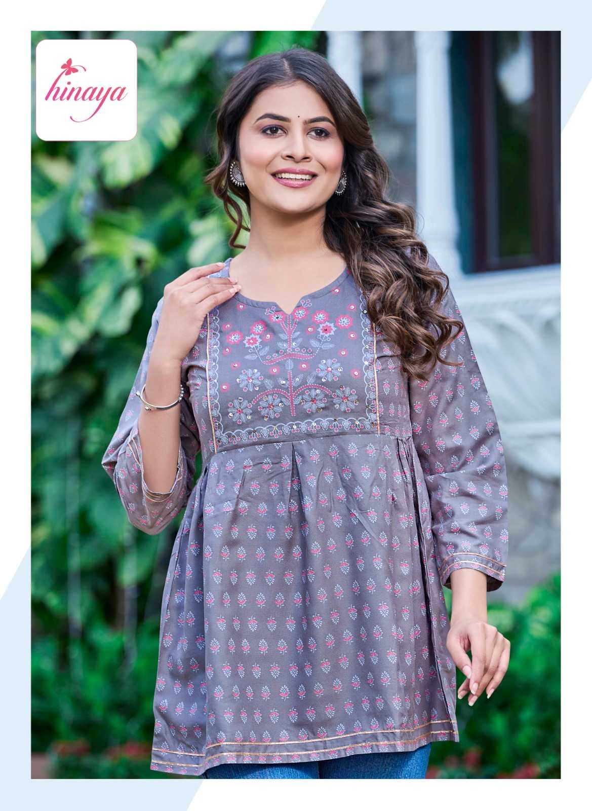 hinaya present fashion 4 you vol 10 new launch classy look trendy western rayon short tops collection 
