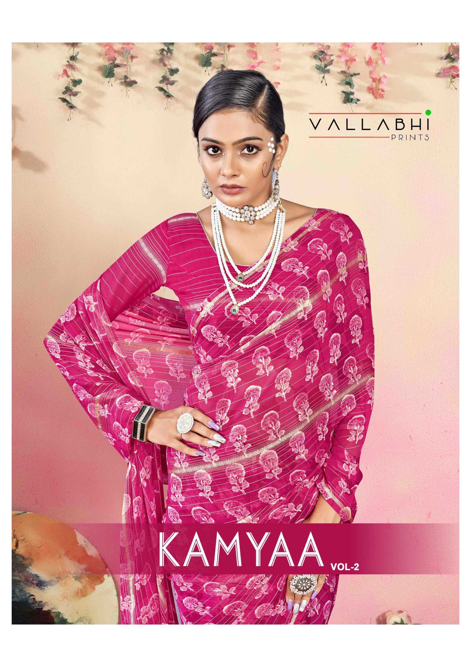 kamyaa vol 2 by vallabhi prints launch beautiful look georgette saree exports