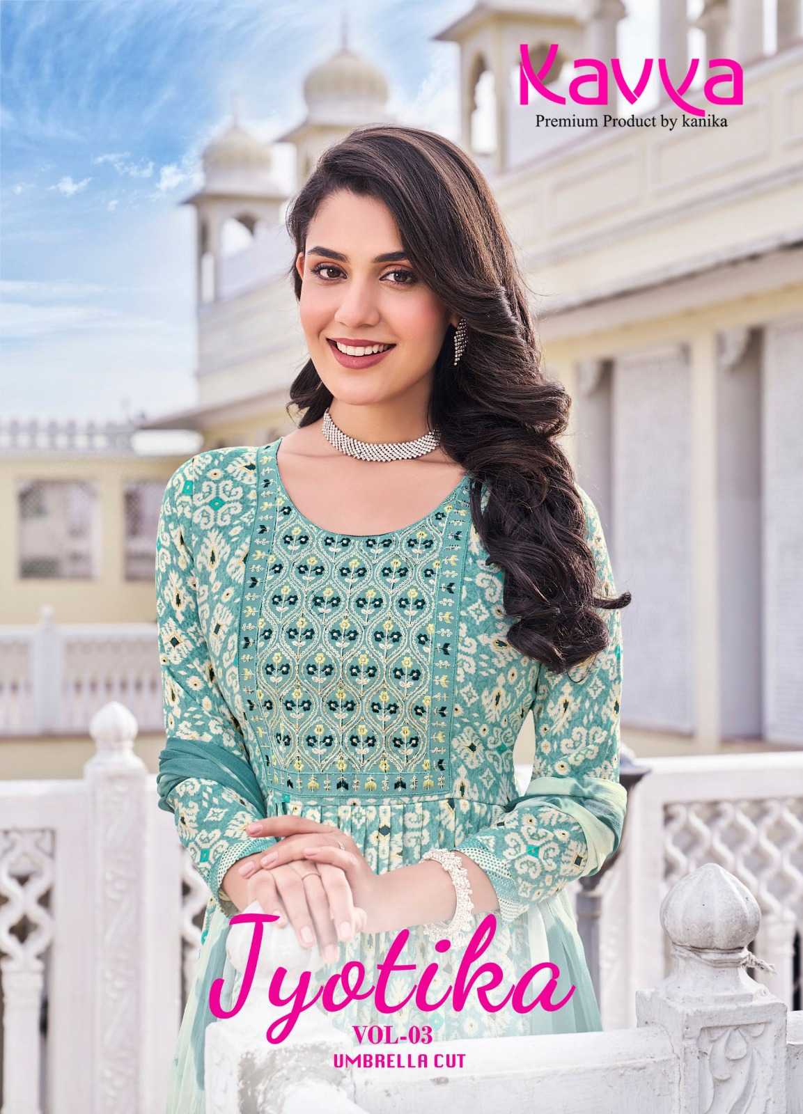 jyotika vol 3 by kavya traditional umbrella cut full stitch capsule salwar suit exports