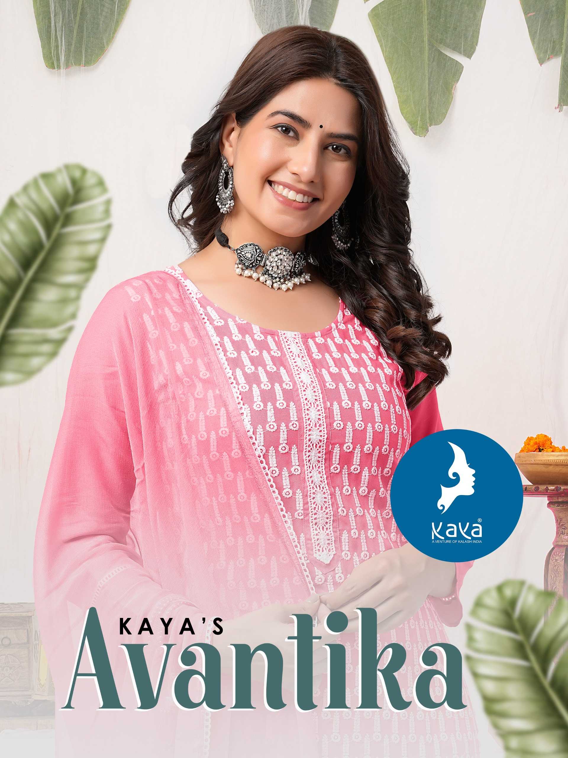 kaya avantika readymade casual wear rayon salwar kameez collection 