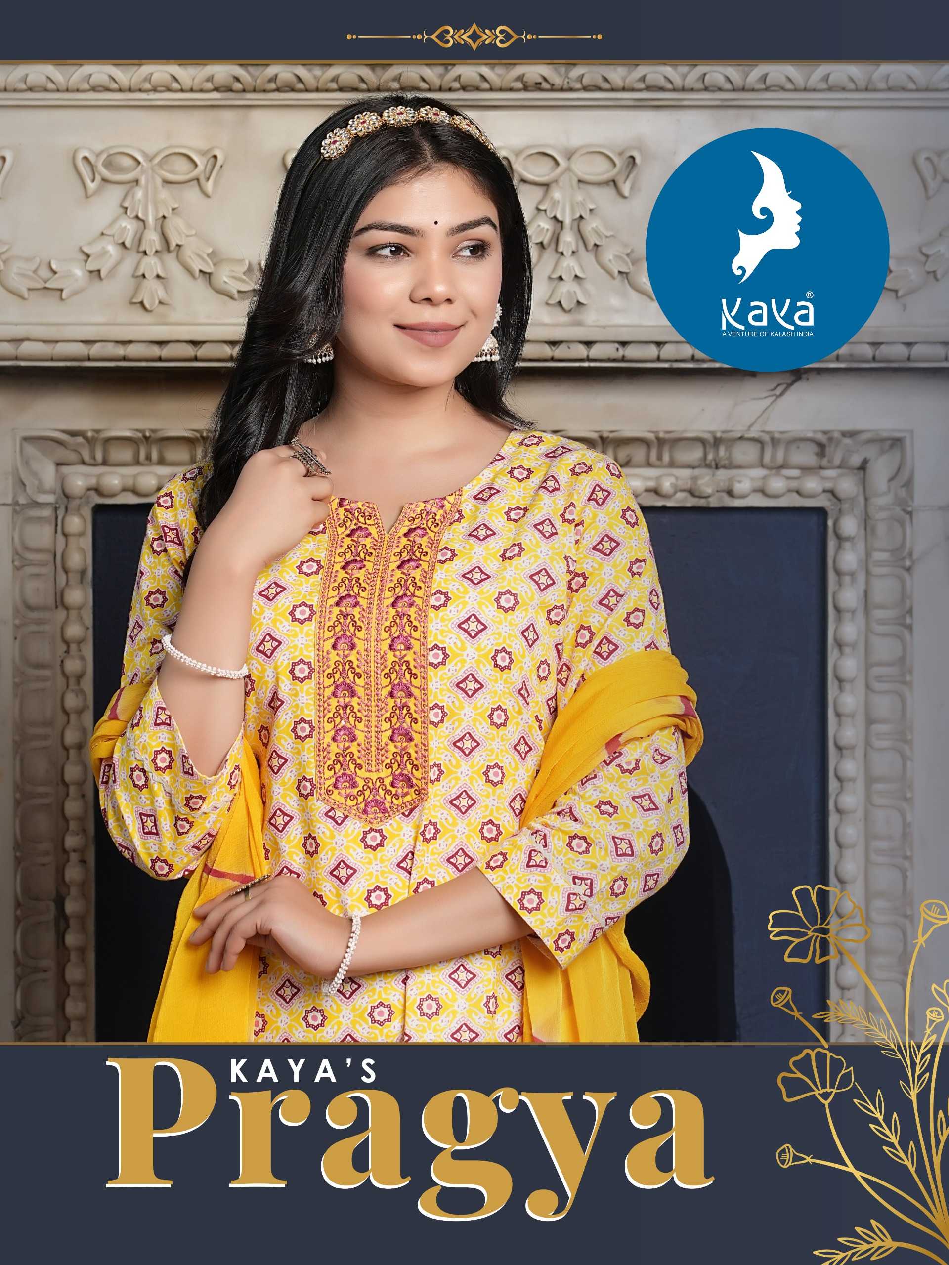 kaya presents pragya fancy design cotton full stitch big size salwar suit exports