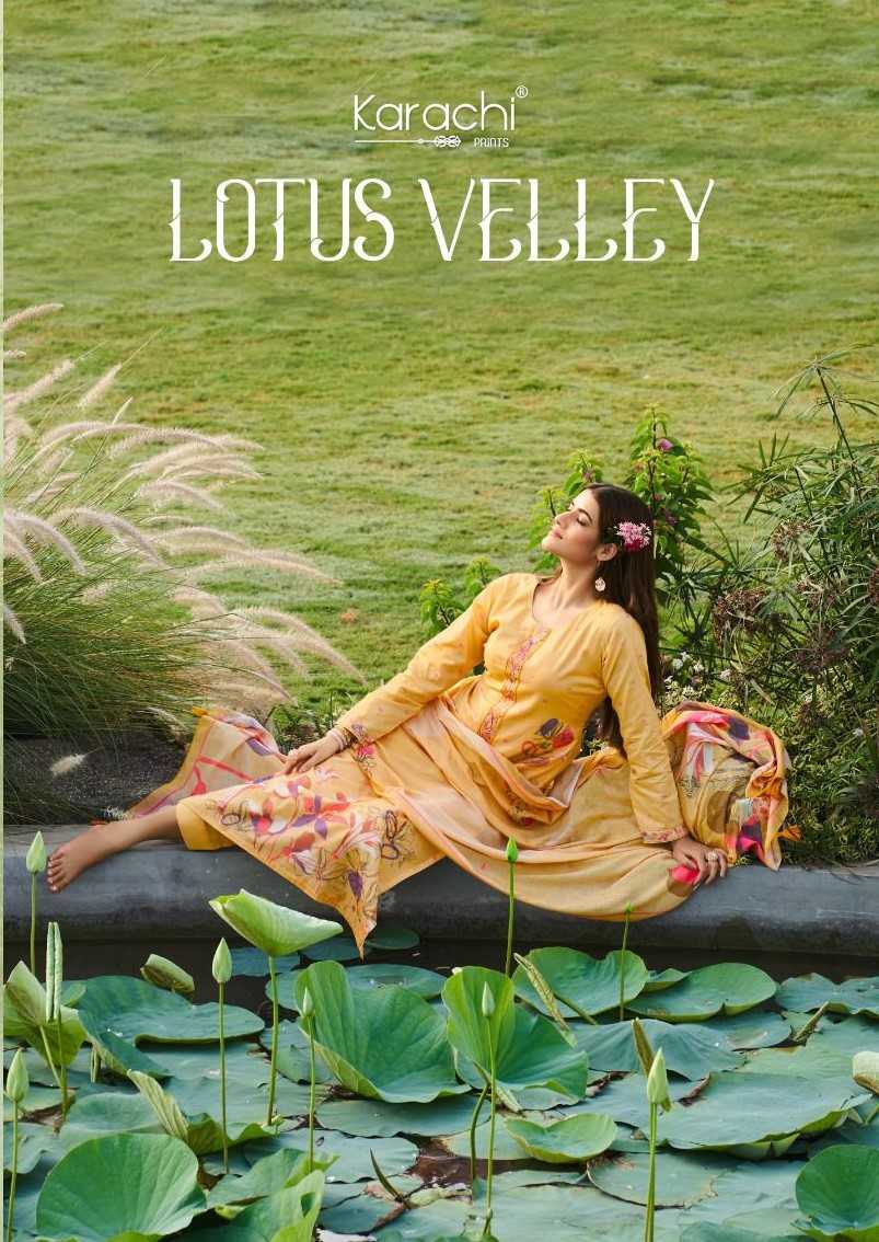 kesar karachi lotus velley launch fashionable lawn cotton salwar suit dress material