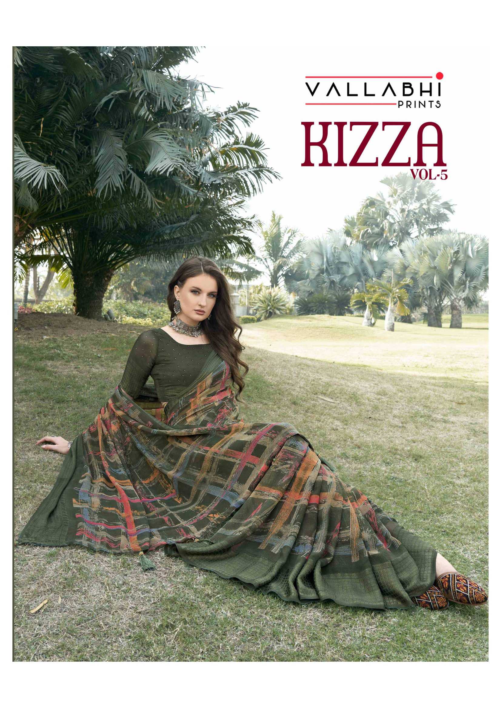 kizza vol 5 by vallabhi prints new trendy fancy georgette saree exports