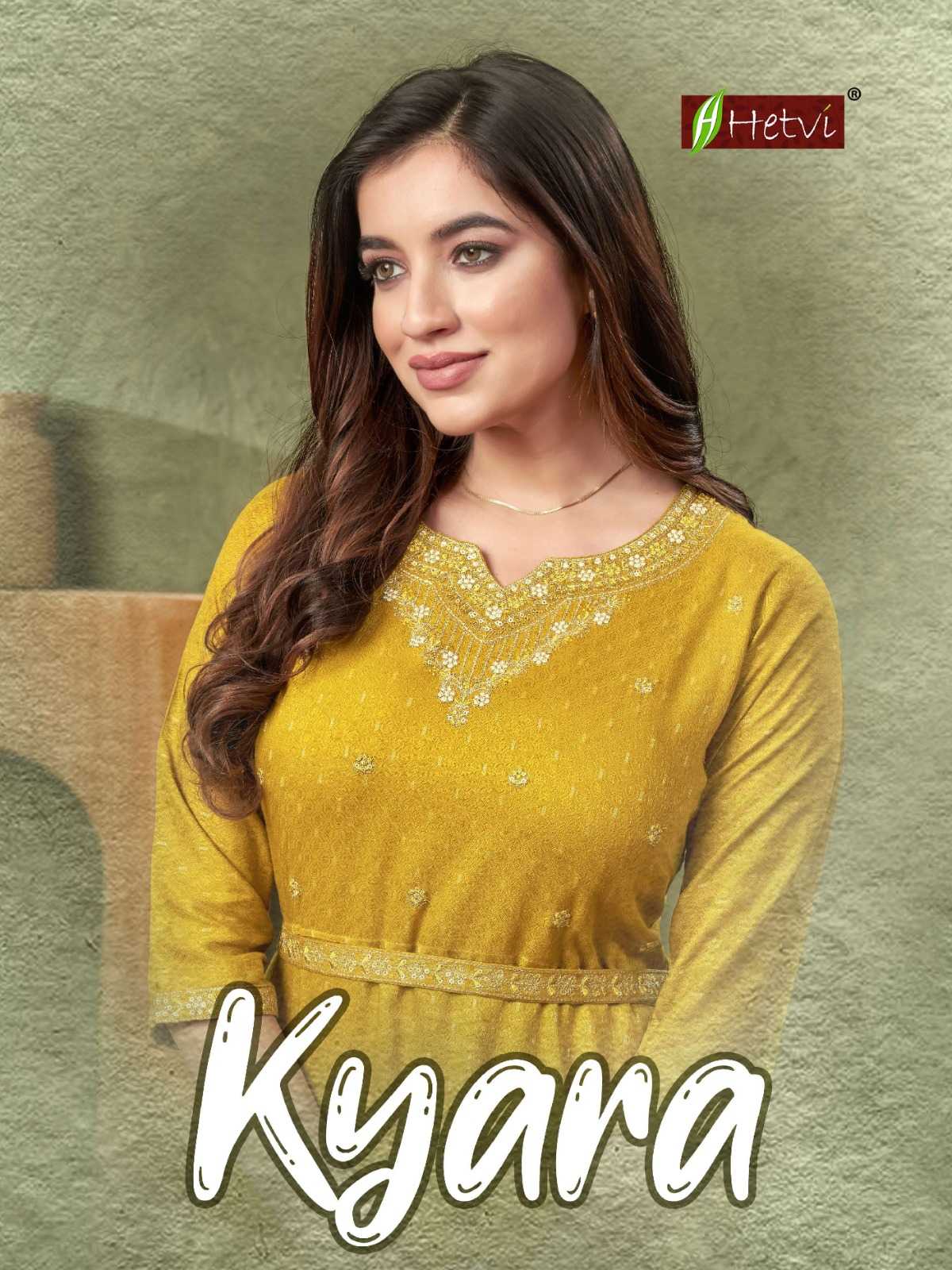 kyara by hetvi pretty look bombay viving fully stitch umbrella frock style kurti