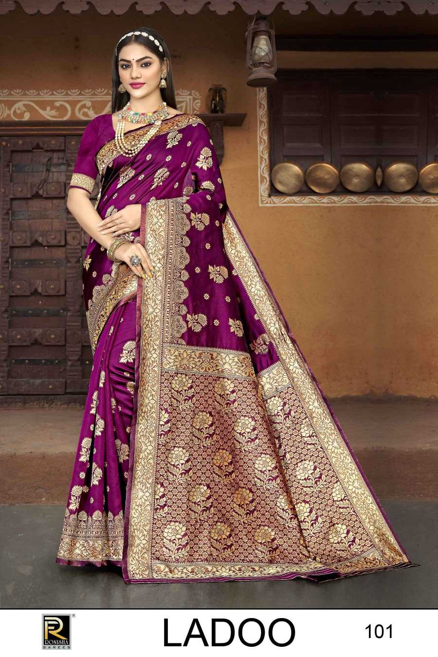 RANJNA SAREE LADOO  BANARASI SILK PREMIUM FABRICS  EXCLUSIVE SAREE COLLECTION 