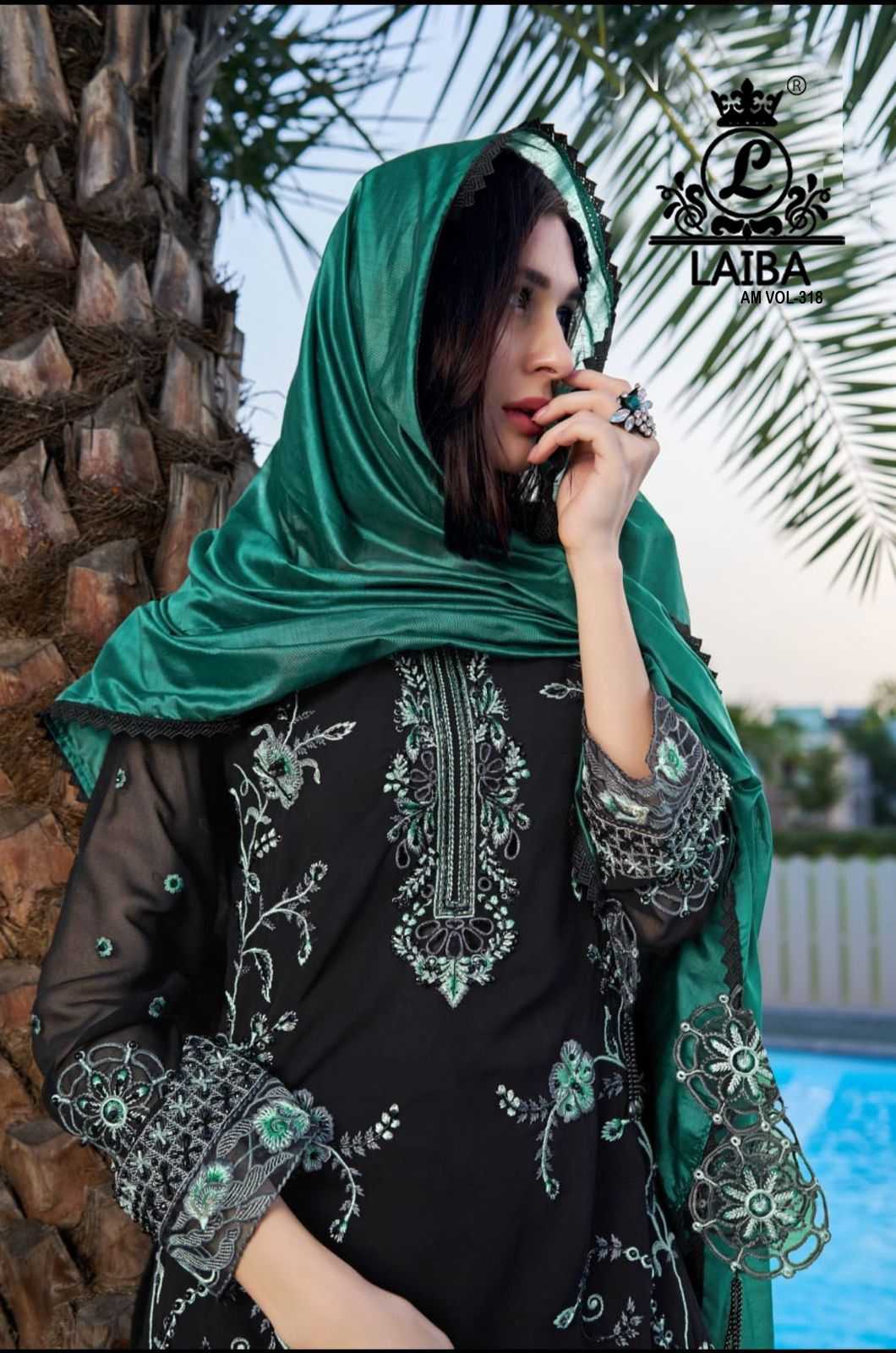 laiba the designer studio 318 modern georgette fully stitch pakistani salwar suit 