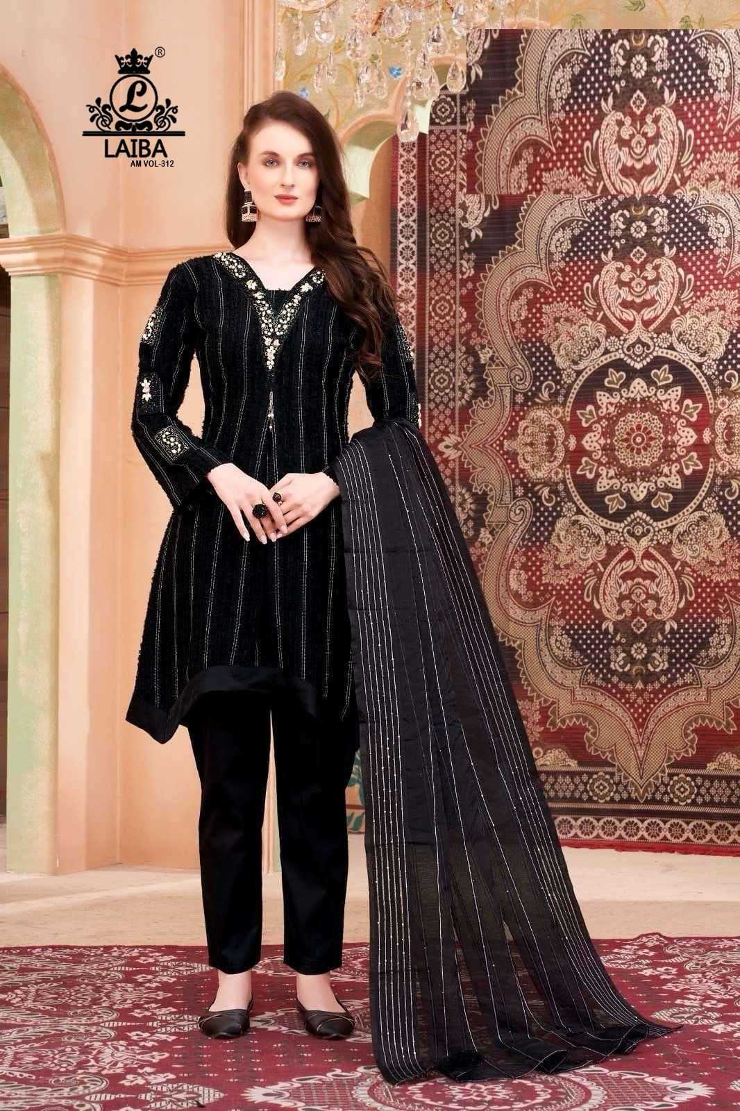 laiba the designer vol 312 summer special imported fancy readymade top pant dupatta 