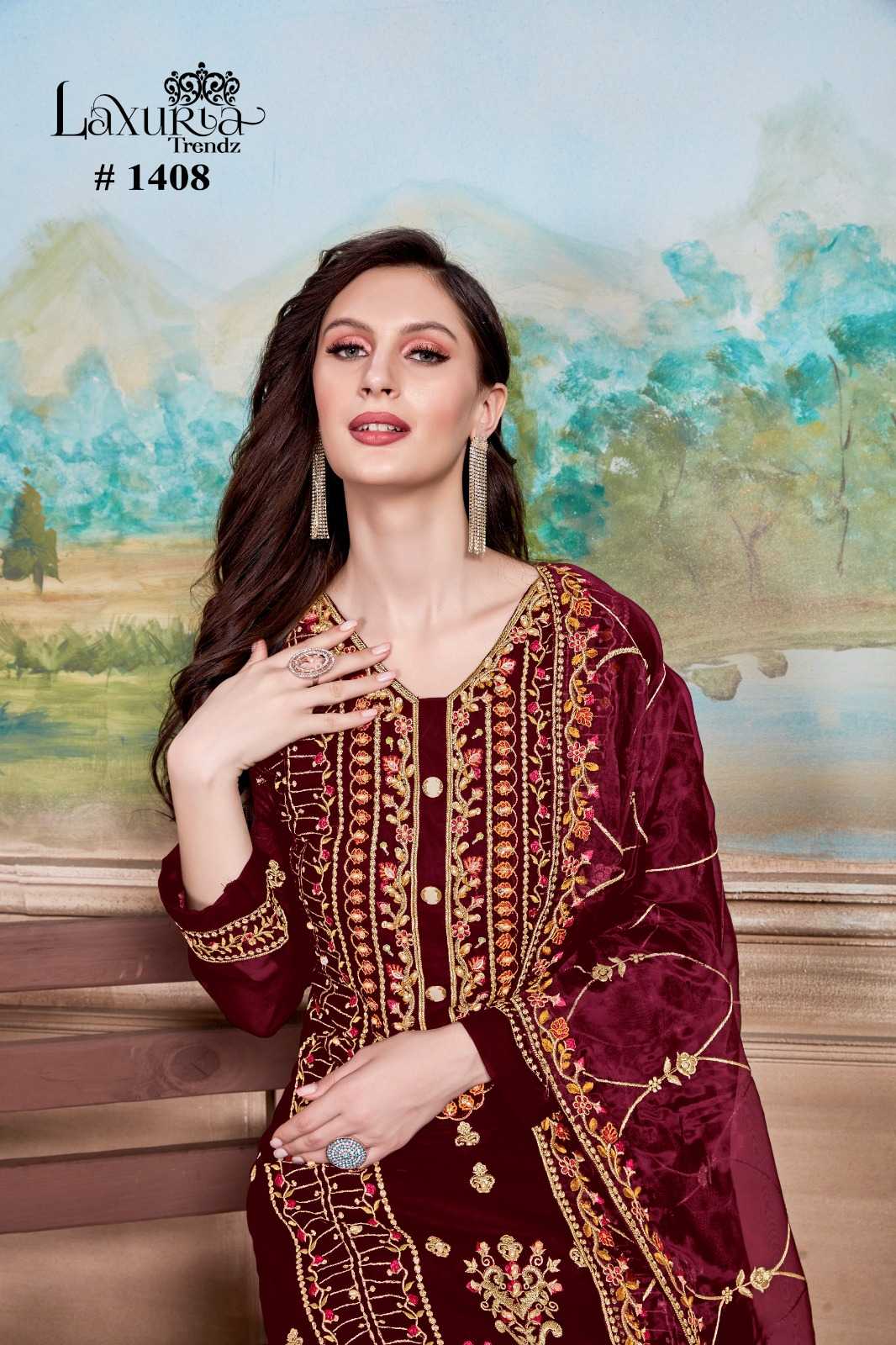 laxuria trendz 1408 launch readymade Pakistani Style salwar suit festival wear catalog