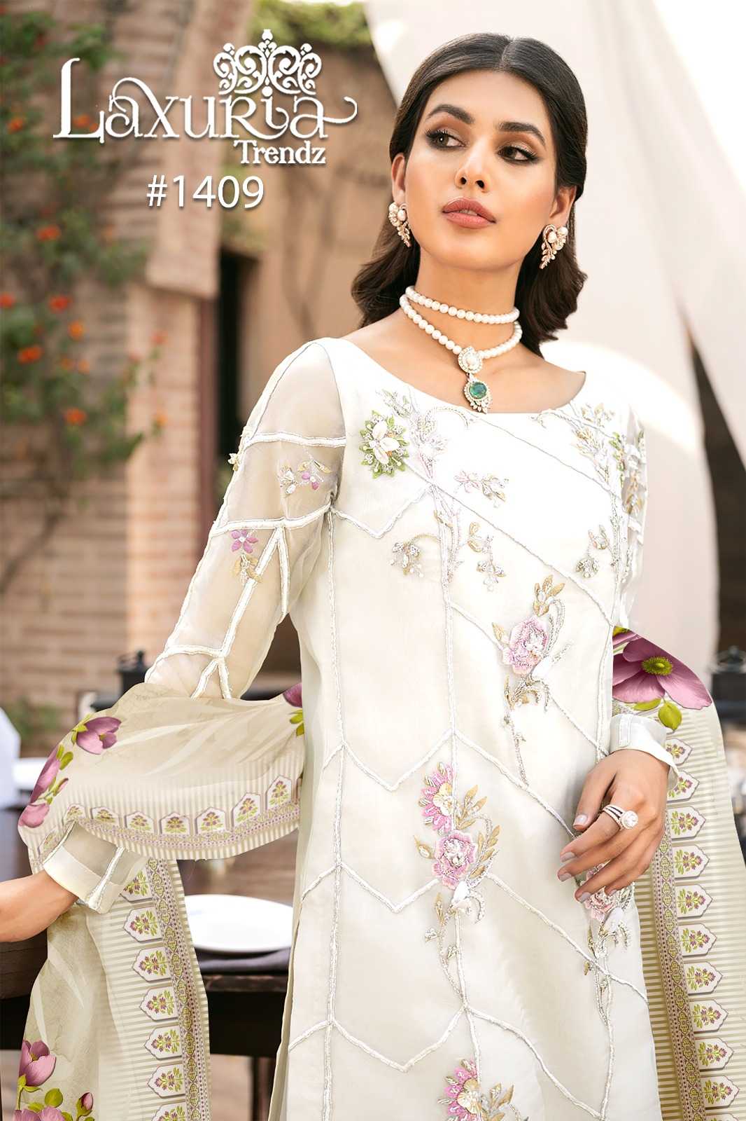 laxuria trendz 1409 occasion wear stylish fully stitch kurti bottom dupatta exports