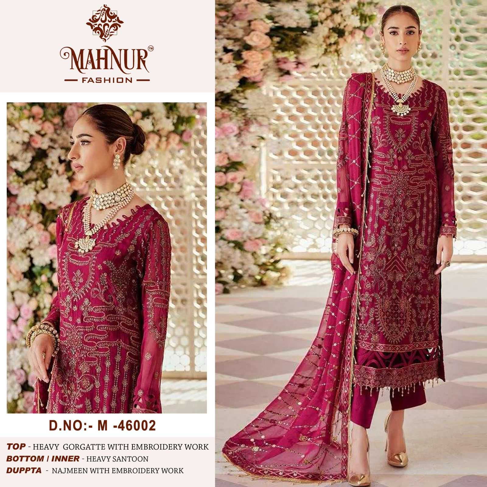 mahnur fahsion mahnur vol 46 solid desgin fancy georgette pakistani salwar kameez dexports