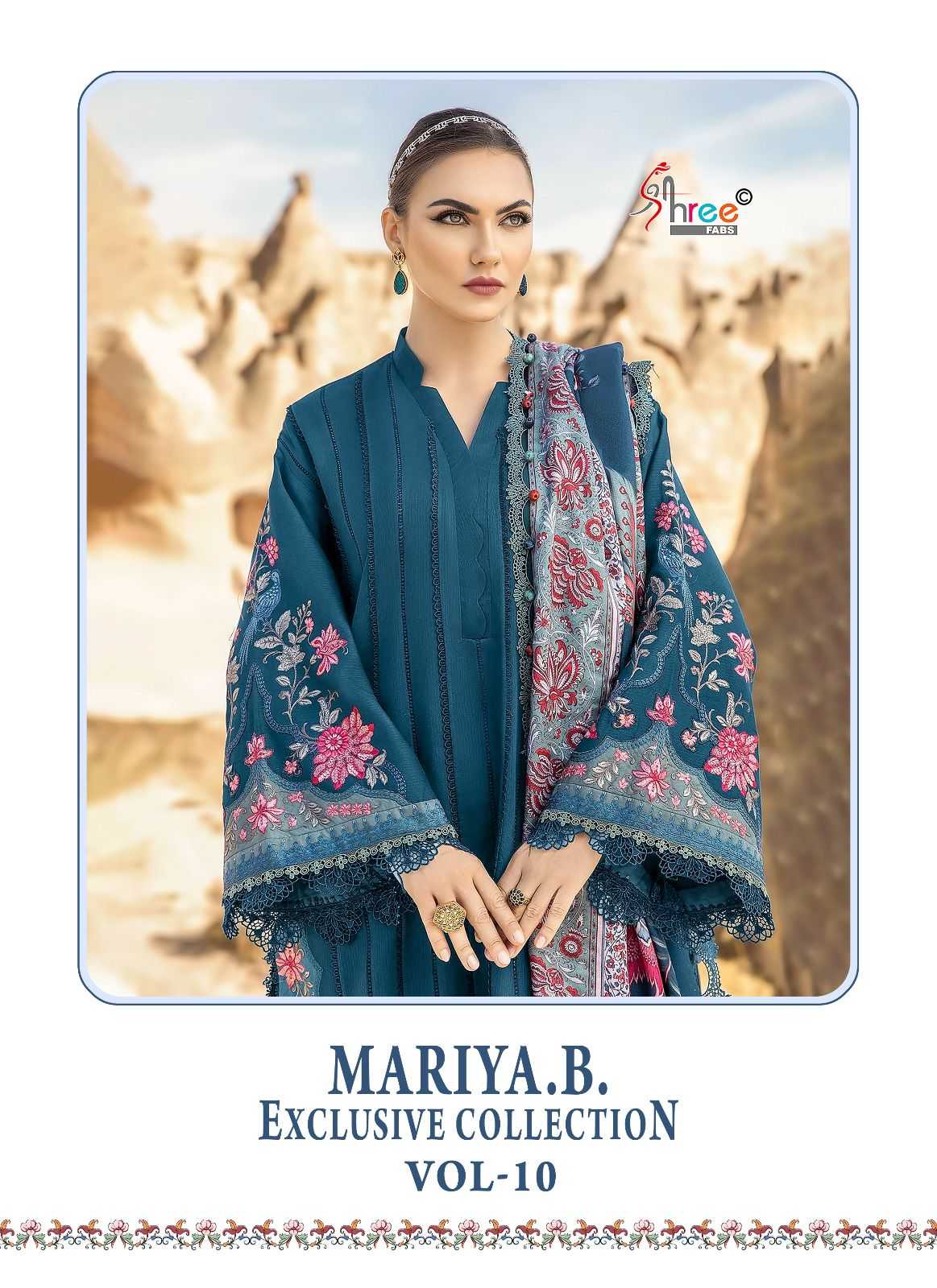 mariab exclusive collection vol10 by shree fabs launch simple design cotton pakistani suit