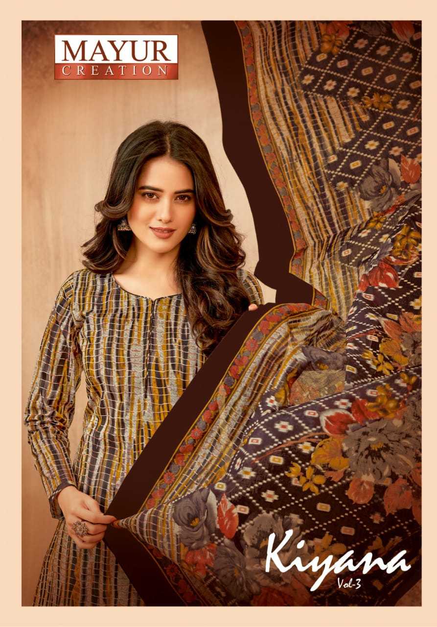 mayur creation present kiyana vol 3 stylish look pure cotton fully stitch salwar suit collection