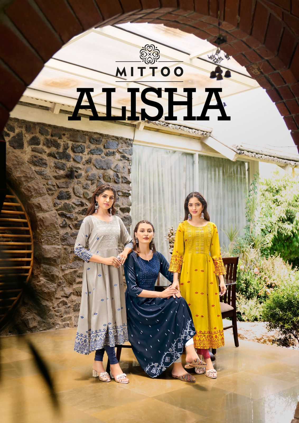 mittoo presents alisha classy look rayon print full stitch long kurti supplier