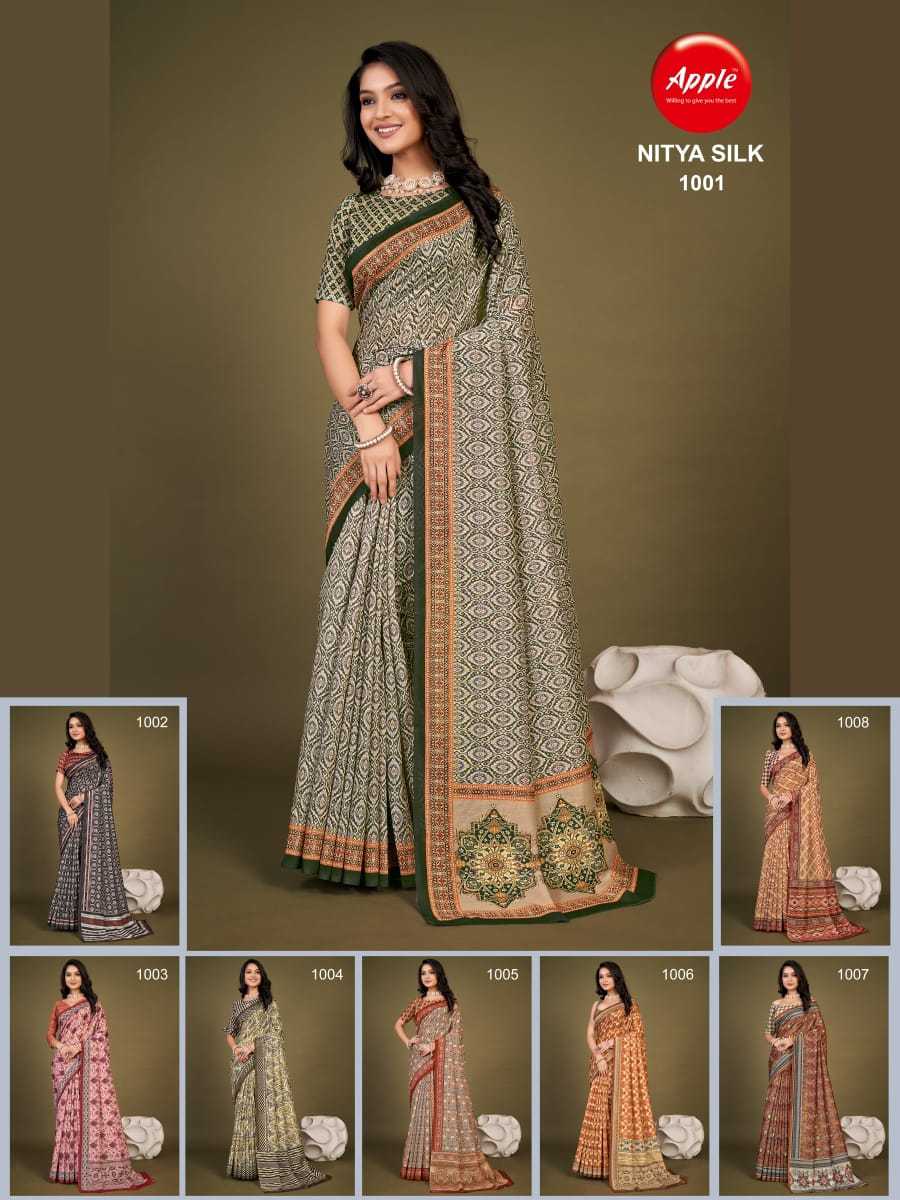 nitya silk vol 10 by apple sarees launch function wear chanderi silk saree exports