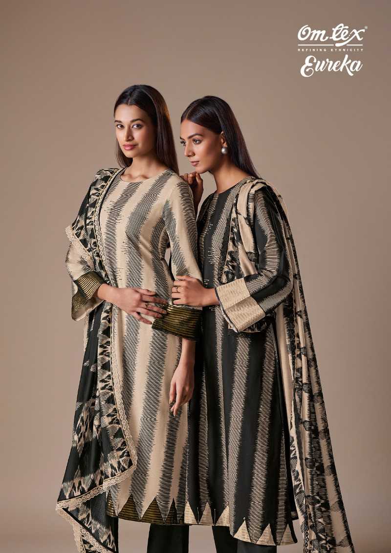 om tex eureka launch comfortable ethnic style linen cotton unstitch salwar suit