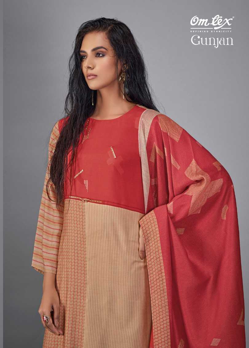 omtex presents gunjan fancy exclusive premium daisy silk salwar suit dress material