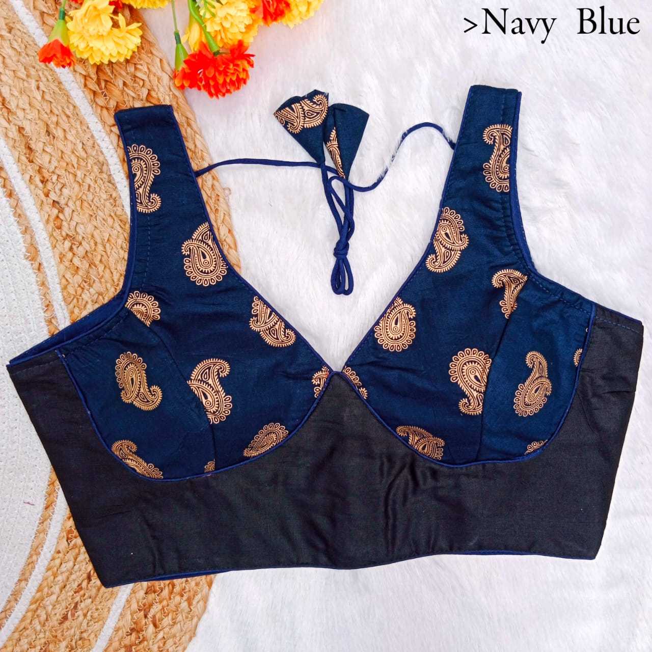 pr cotton black patta sabyasachi pattern blouse in best quality