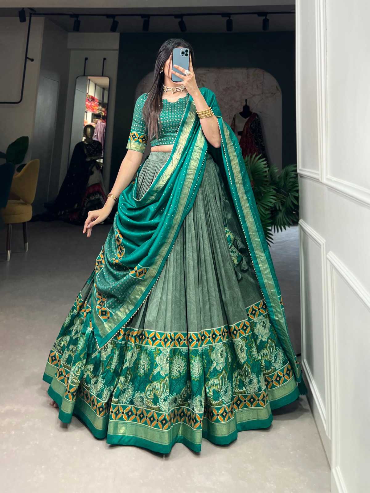 pr lnb1210 party wear tussar silk fully stitch fancy lehenga choli exports