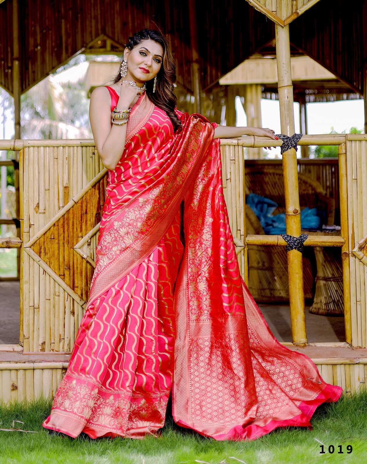 pr starwalk vol 2 new trending fashionable look banarasi silk saree wholesaler
