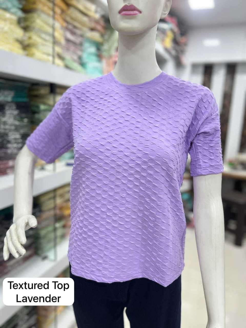 pr textured tshirts stylish imported soft drop shoulder fully stitch ladies tops 