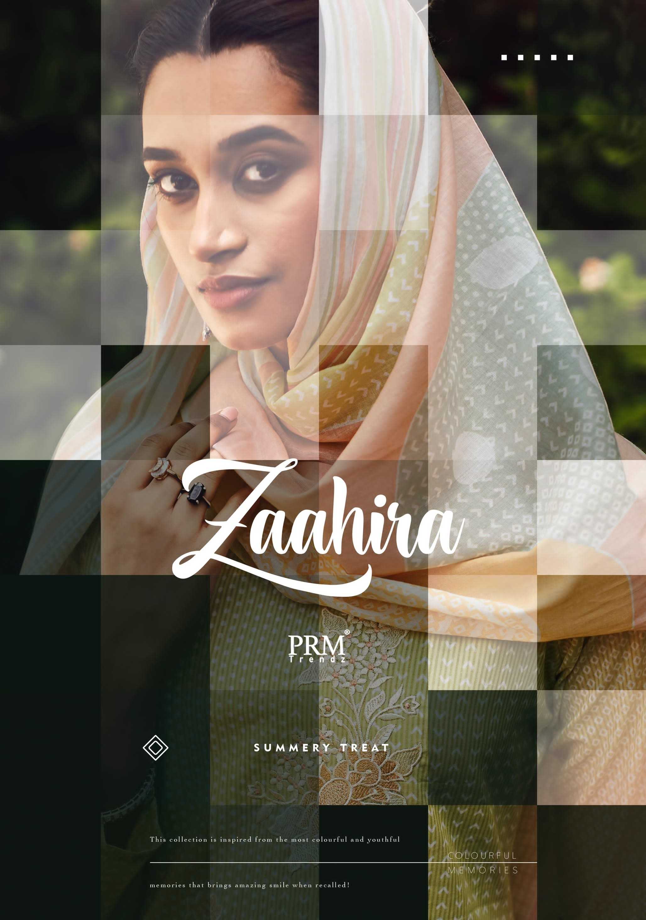 prm trendz zaahira launch ethnic style lawn cotton pakistani salwar suit  