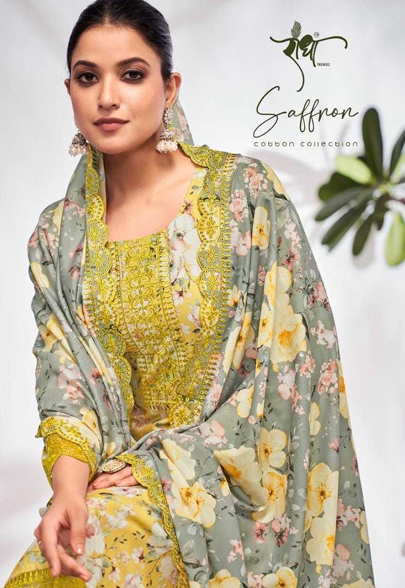 saffron by radha trendz launch beautiful cotton digital print salwar suit 