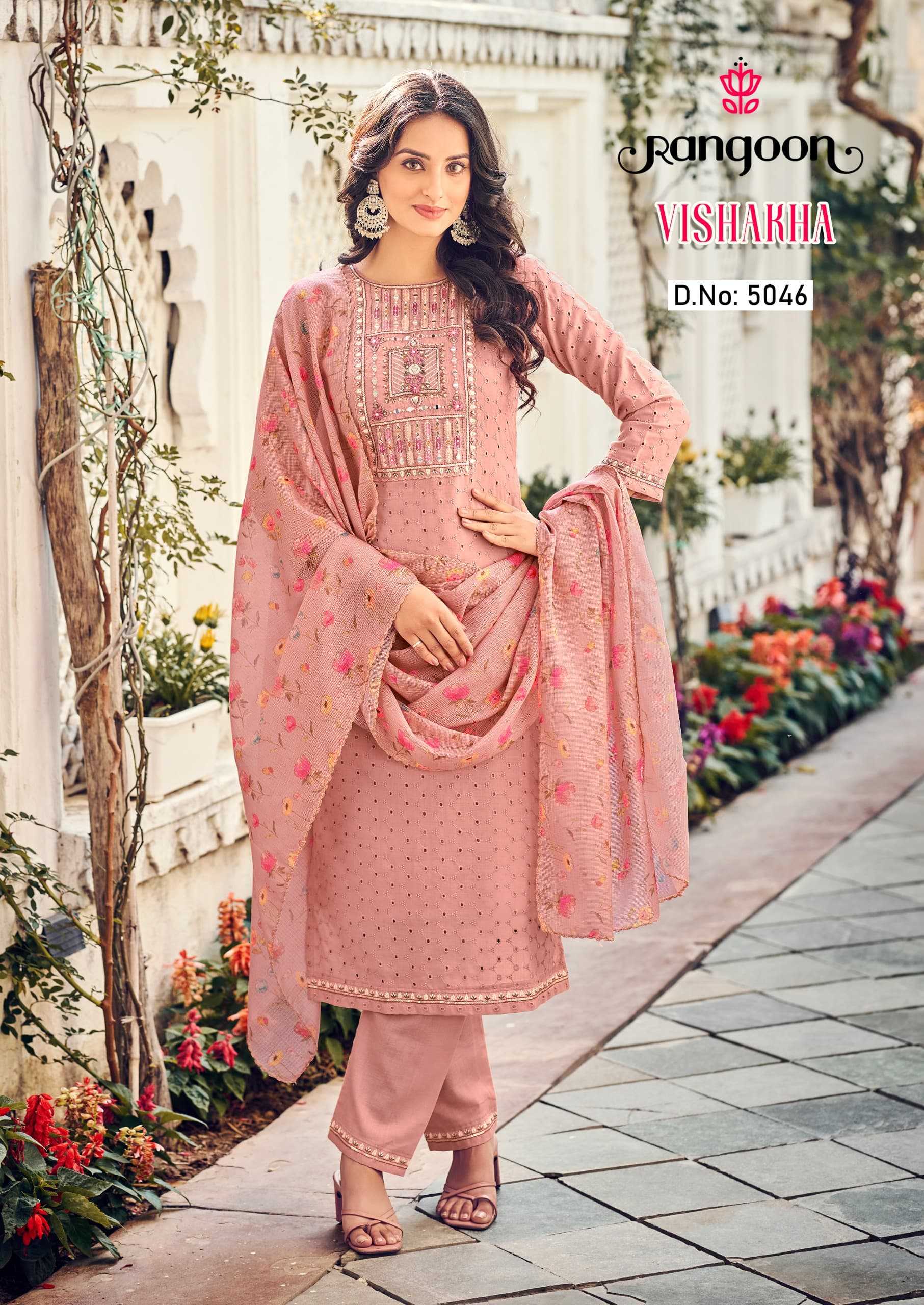  rangoon vishakha readymade cotton sifli work amazing design big size salwar kameez exports     