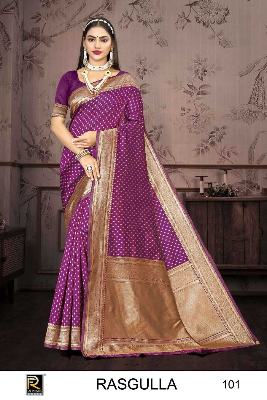 RANJNA SAREE RASGULLA  BANARASI SILK PREMIUM FABRICS  EXCLUSIVE SAREE COLLECTION 