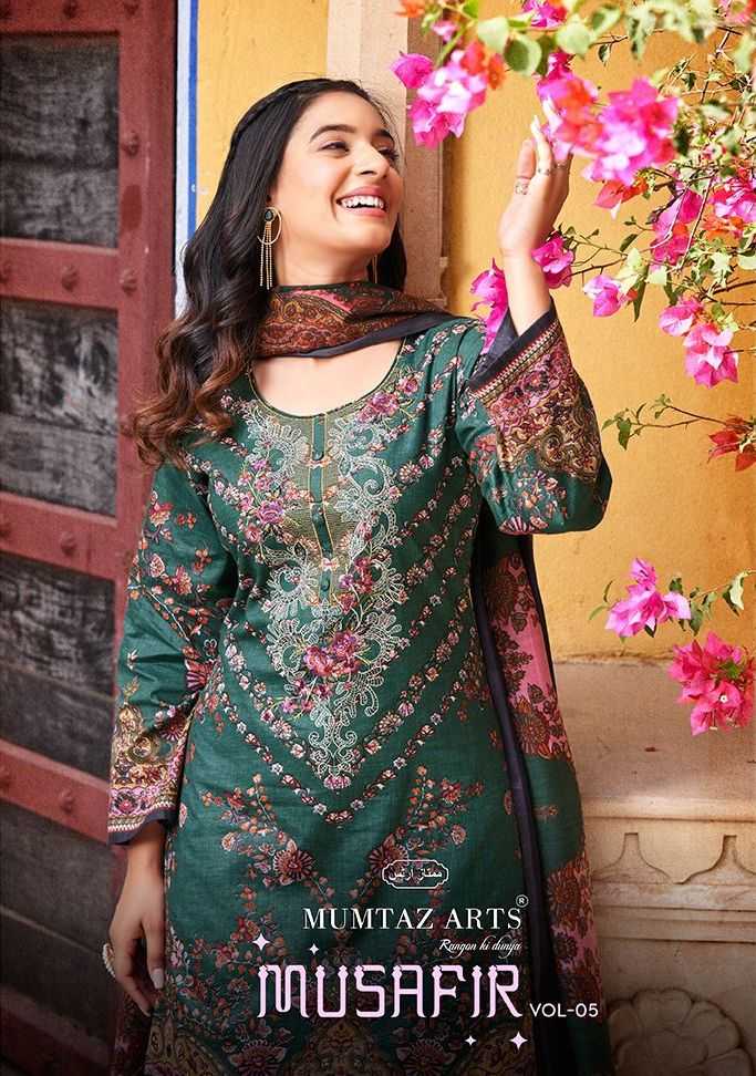 riaz arts musafir vol 5 pakistani camric dig print salwar kameez  dress material