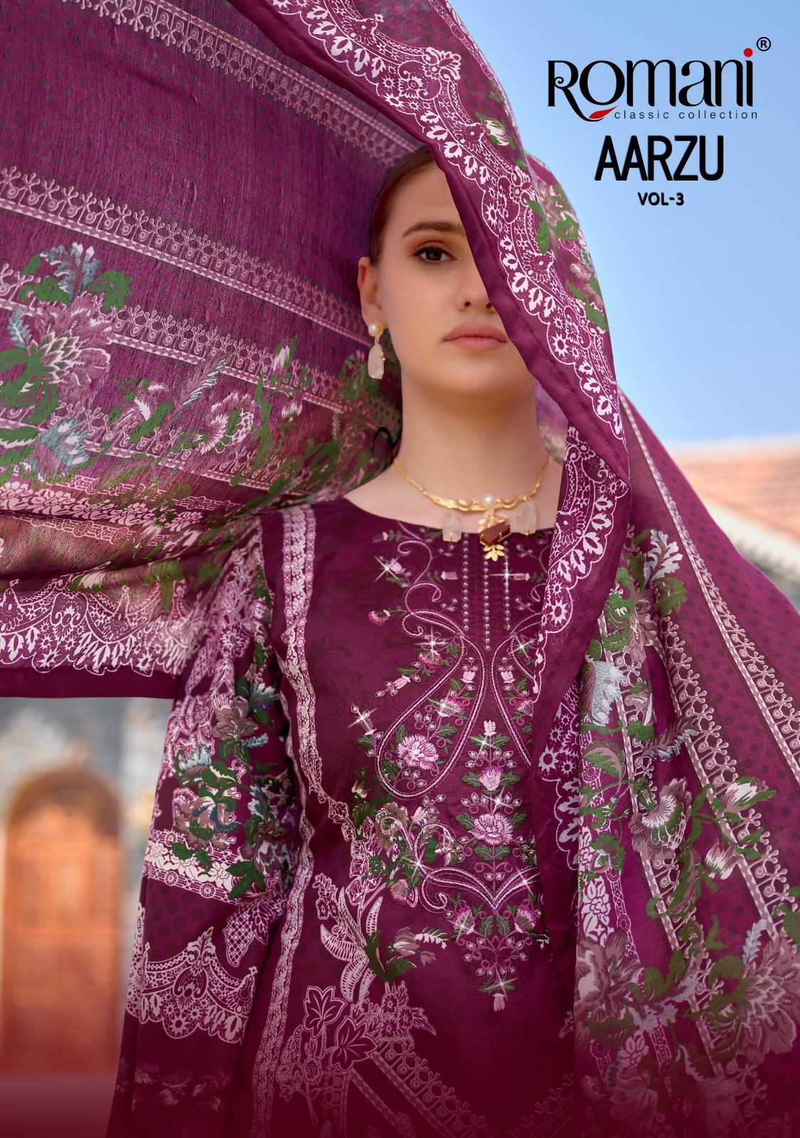 romani presents aarzu vol 3 hit designer soft cotton Pakistani ethnic salwar suit