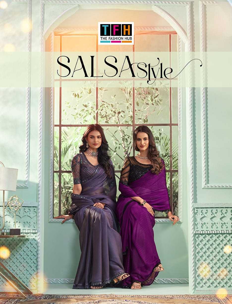 tfh salsa style vol 3 launched georgette saree the best seller in surat 