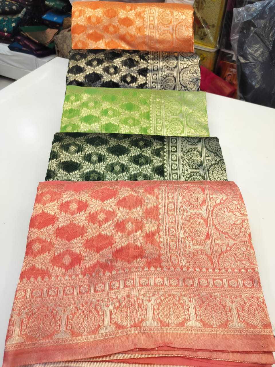 saroj chikankari cotton launching new design saree wholesaler