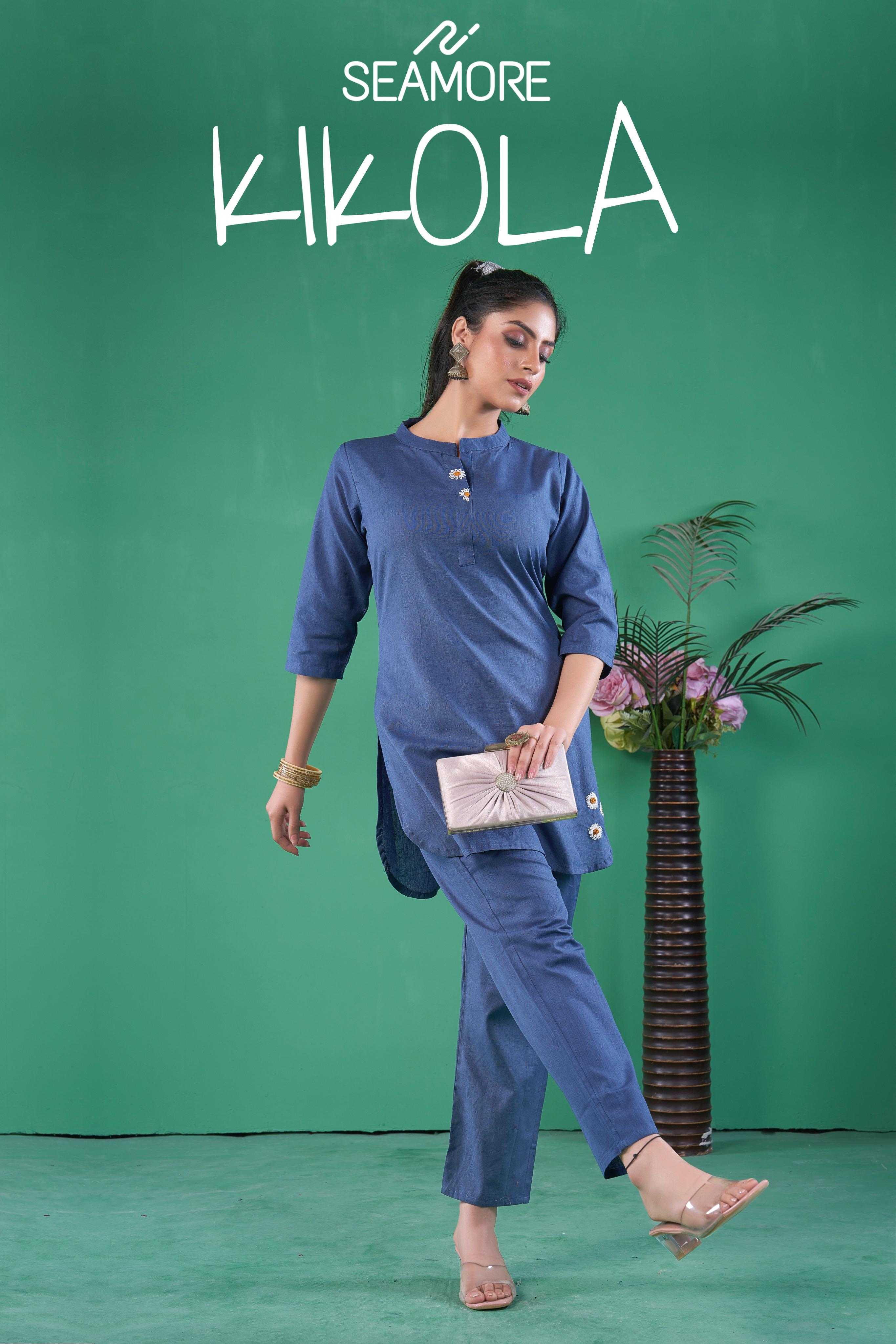 seamore presents kikola launch trendy outfit full stitch women kurta with pant