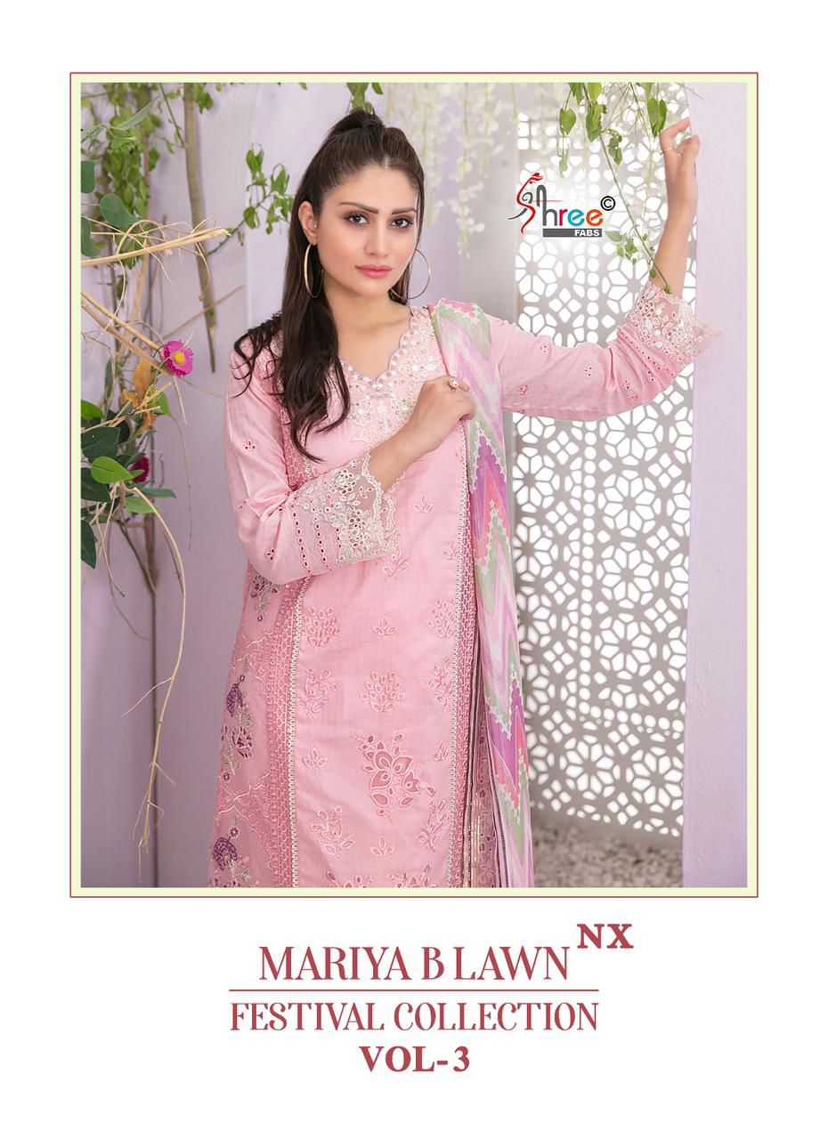 shree fab mariya b lawn festival collection vol 3 nx latest design pakistani salwar suit