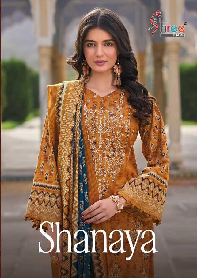 shree fabs presents shanaya launch simple Pakistani style cotton with embroidered salwar kameez