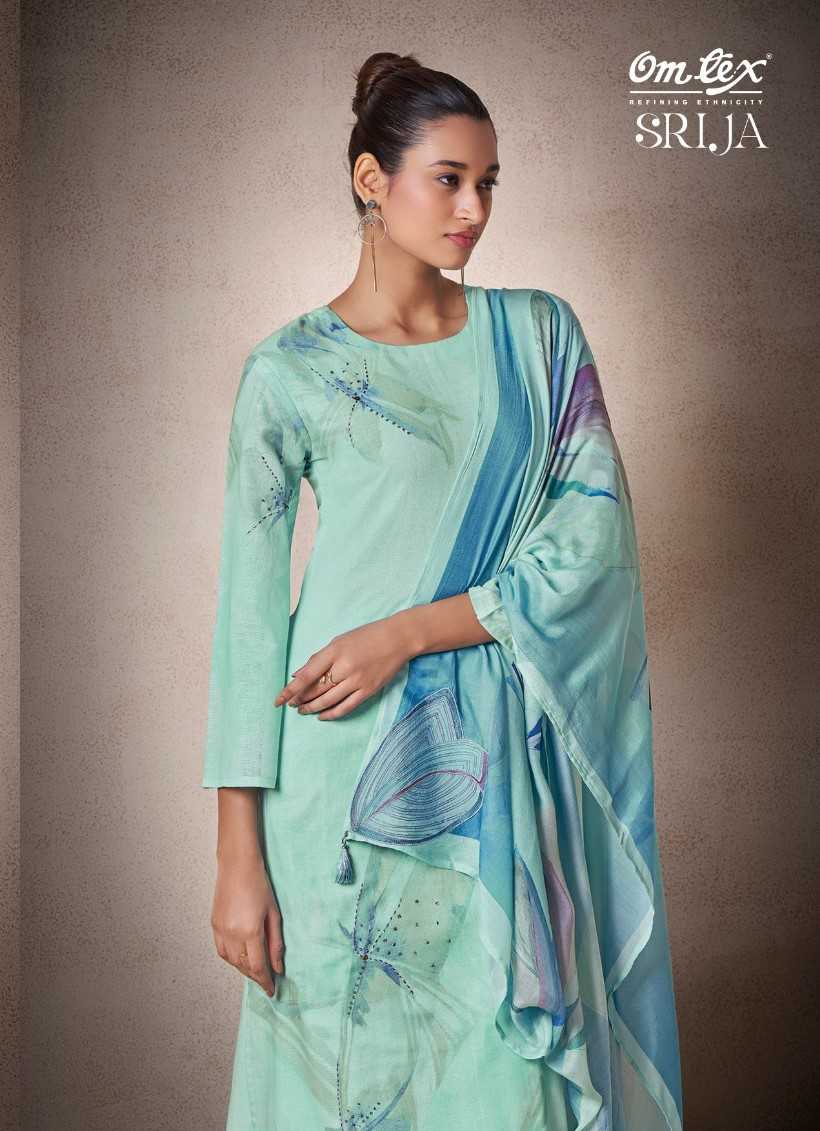 srija by omtex exclusive linen salwar suit dress material wholesaler