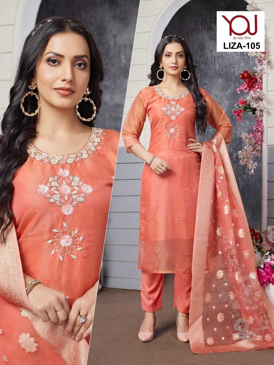 wanna liza elegant look simar tissue full stitch big size combo set salwar suit exports