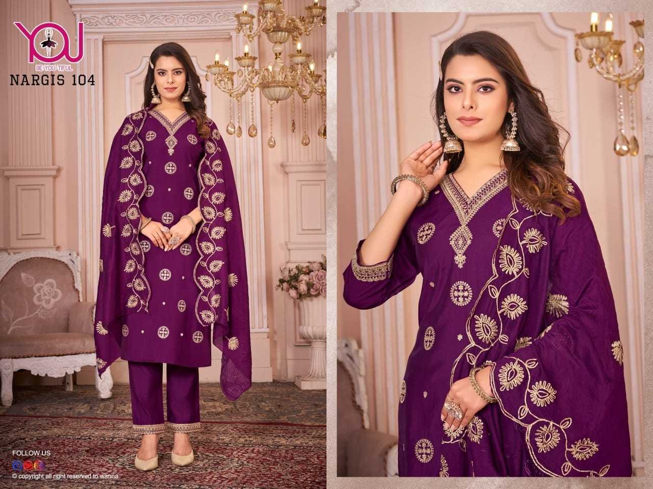 wanna present nargis launch traditional dress romal silk full stitch salwar kameez combo set