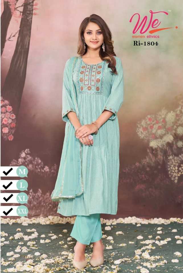 we women ethnic 1801-1806 beautiful look soft rayon full stitch salwar suit combo set 