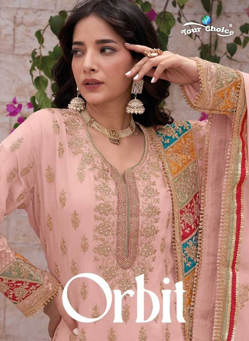  your choice orbit party wear full stitch straight kurti garara dupatta uniq colours catalog
