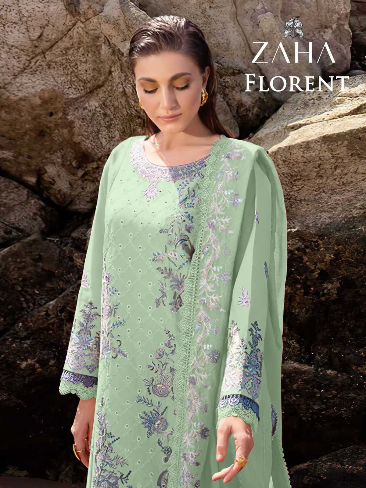 zaha presents 10296 florent function style cotton pakistani salwar suit exports