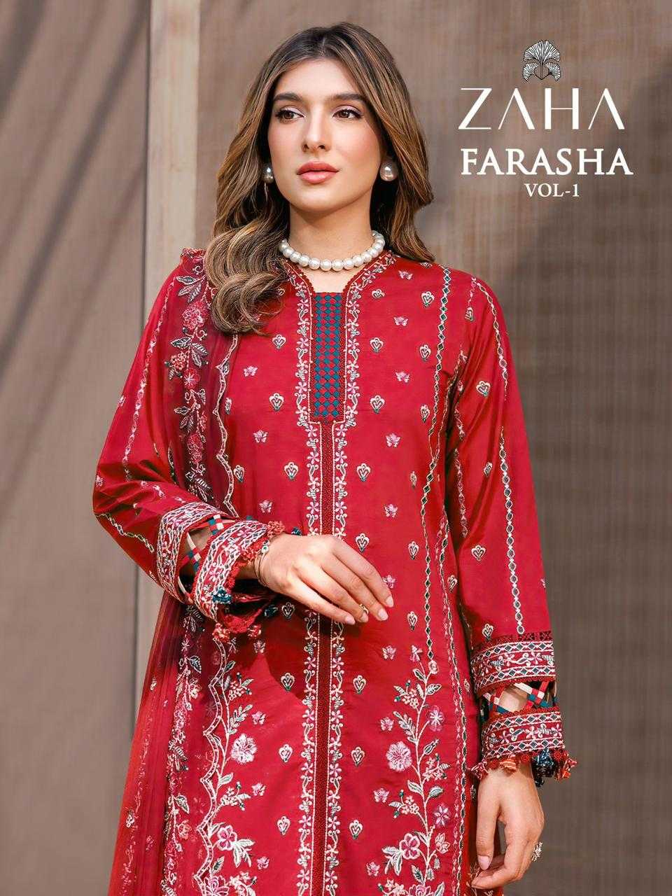 zaha presents farasha vol 1 trendy pakistani concept salwar kameez collection 