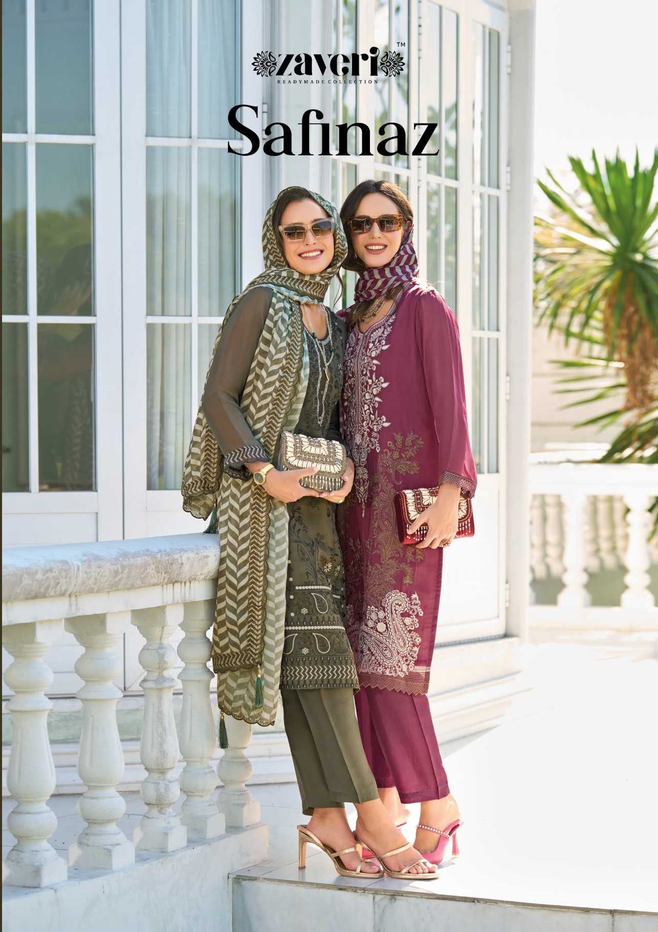 zaveri presents safinaz party wear stylish soft organza full stitch Pakistani salwar kameez