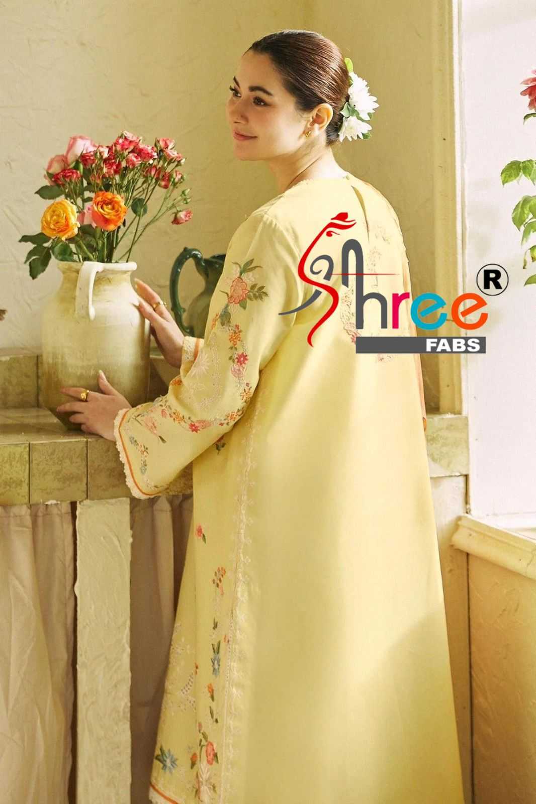 shree fabs1297 new trendy design lawn fashionable design pakistani kurti pant dupatta 
