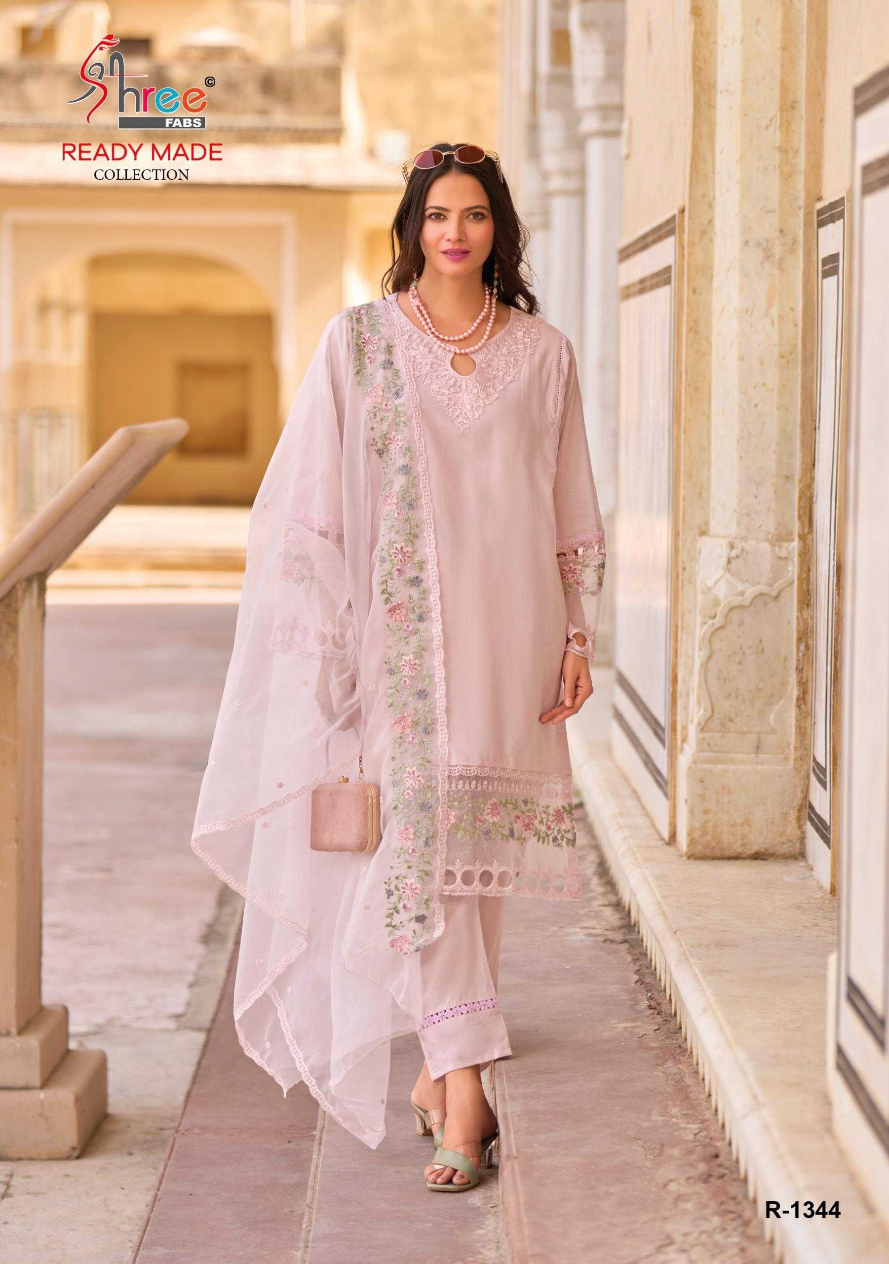 shree fabs 1344 readymade elegant look cotton lawn designer pakistani salwar kameez 