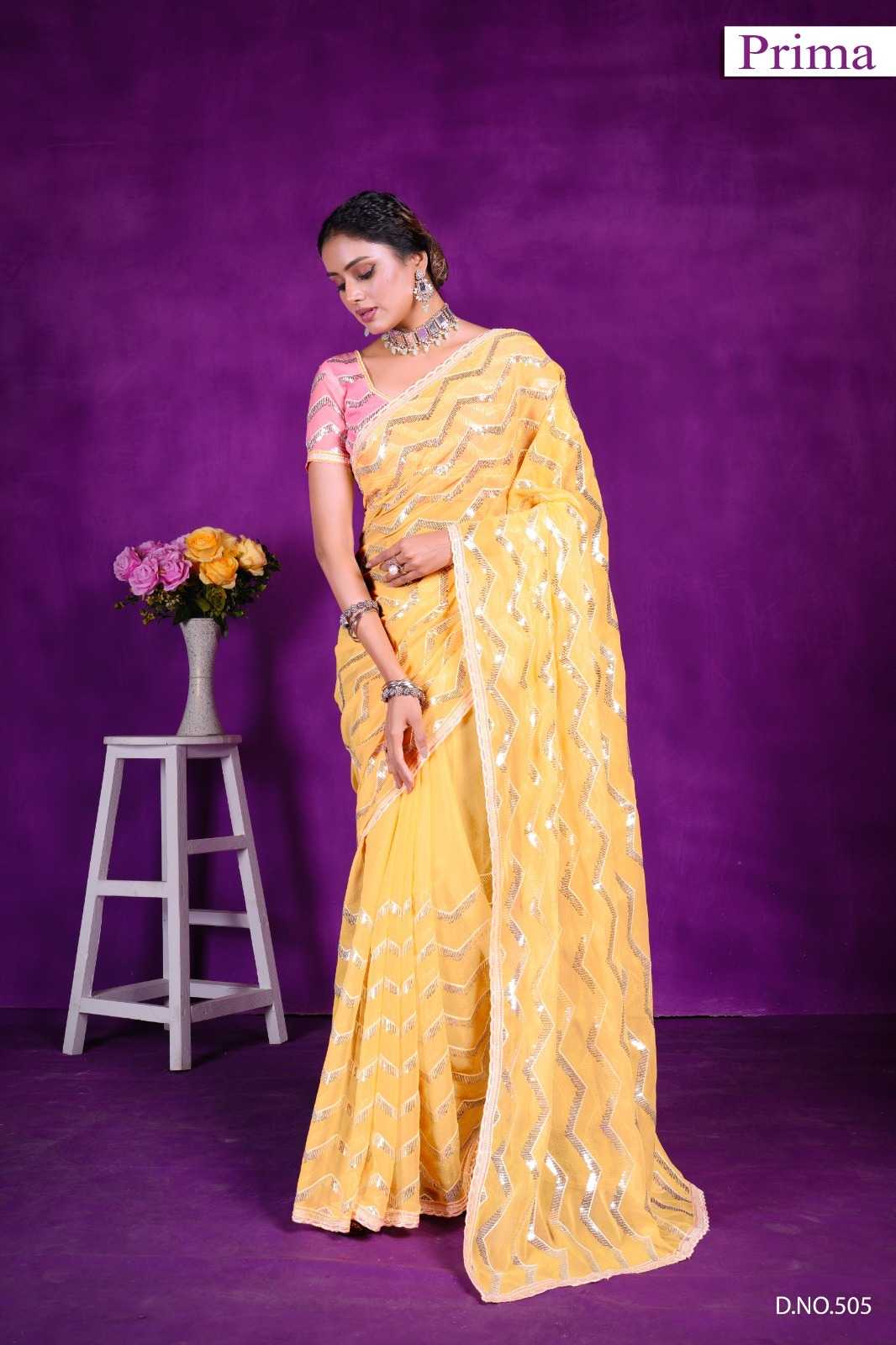 prima 501 to 506 latest fancy simar special summer collection saree exports 