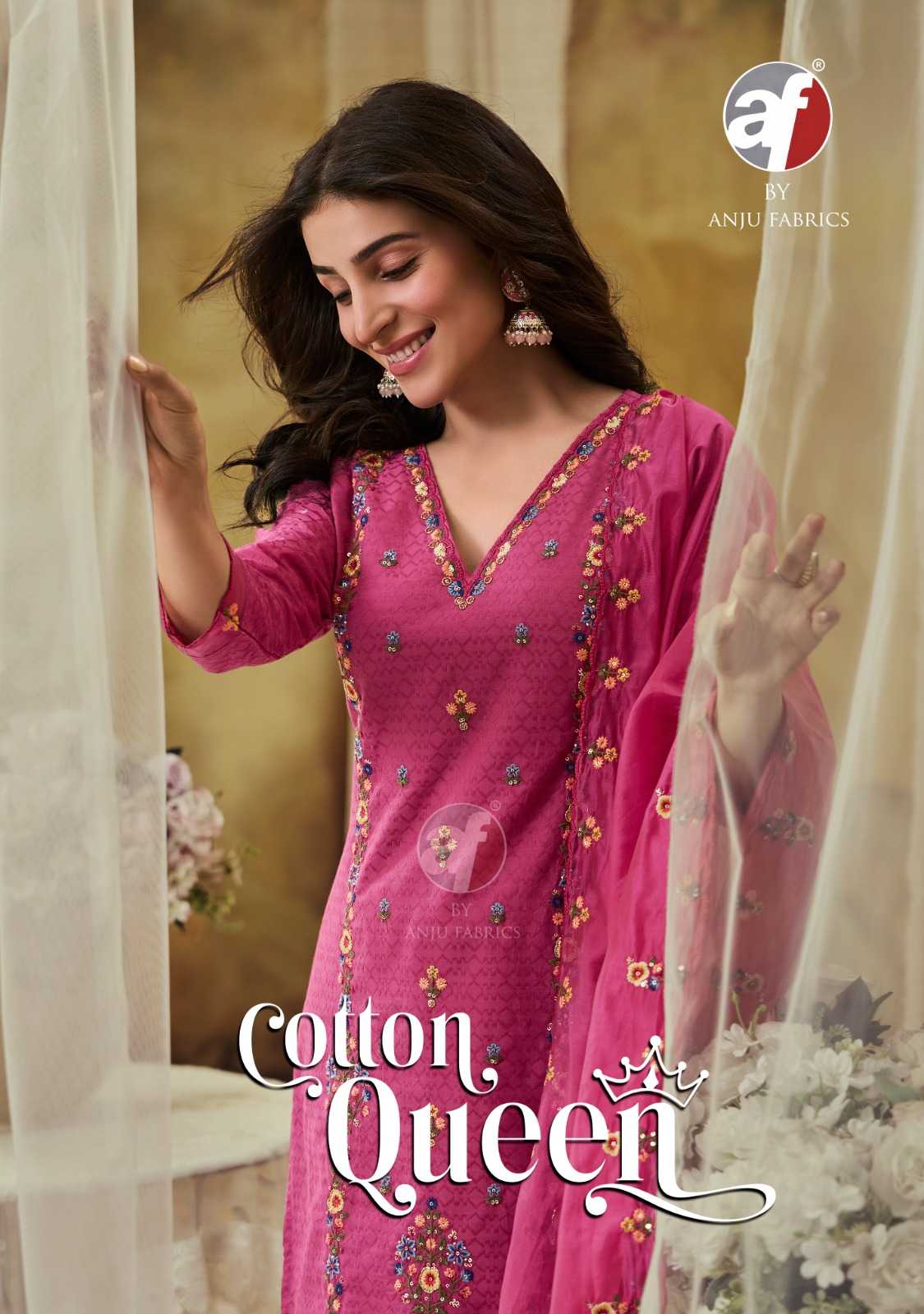 anju fab presents cotton queen readymade premium hand work party wear big size salwar suit