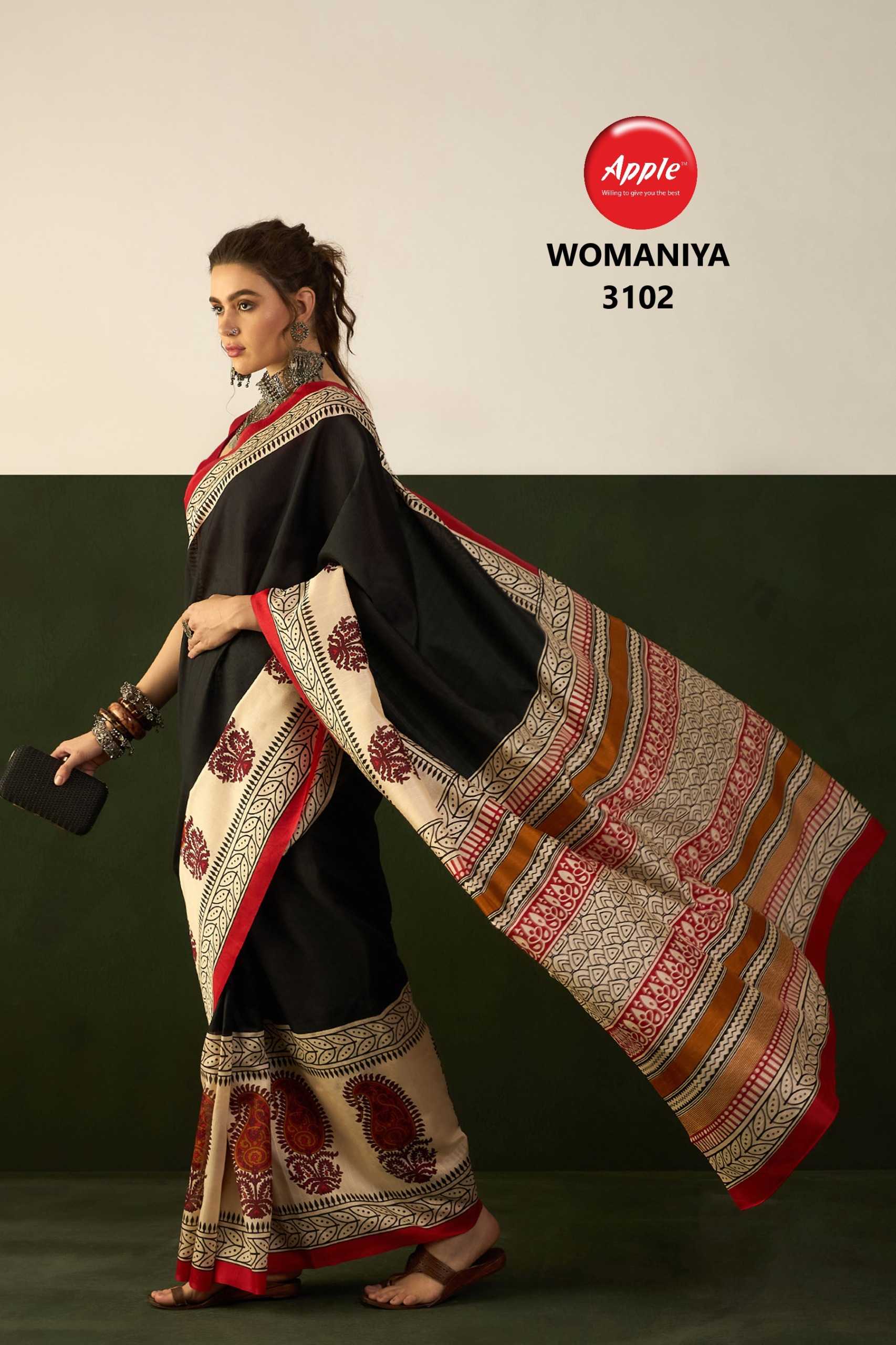 womaniya vol 31 by apple launch bhagalpuri stylish colour addition classy look saree 